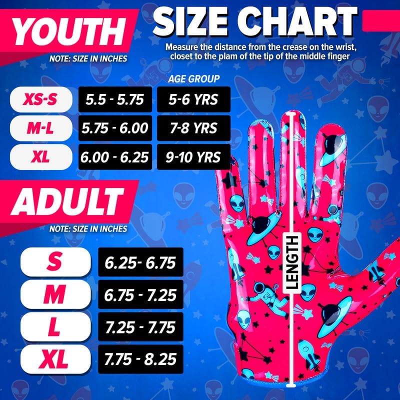 PLAYEUR Premium Football Gloves for Kids Youth & Adults-Premium Sticky Receiver with Adaptive Fit Technology-Ultra-Grip Performance - Image 4
